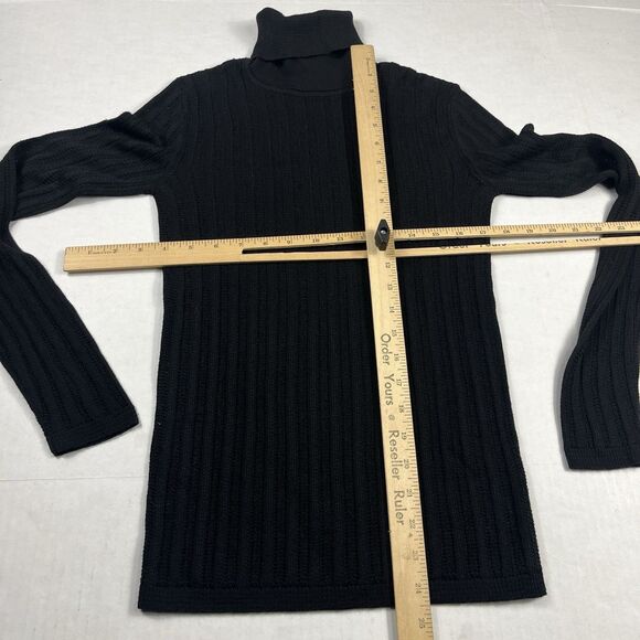 Missoni Turtleneck Knit Sweater Long Sleeve Black Sleek Luxe Pullover Size 4/6 - Picture 5 of 11